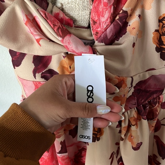 NWT - ASOS DESIGN - Cold Shoulder Floral Mini Dress - Picture 7 of 12